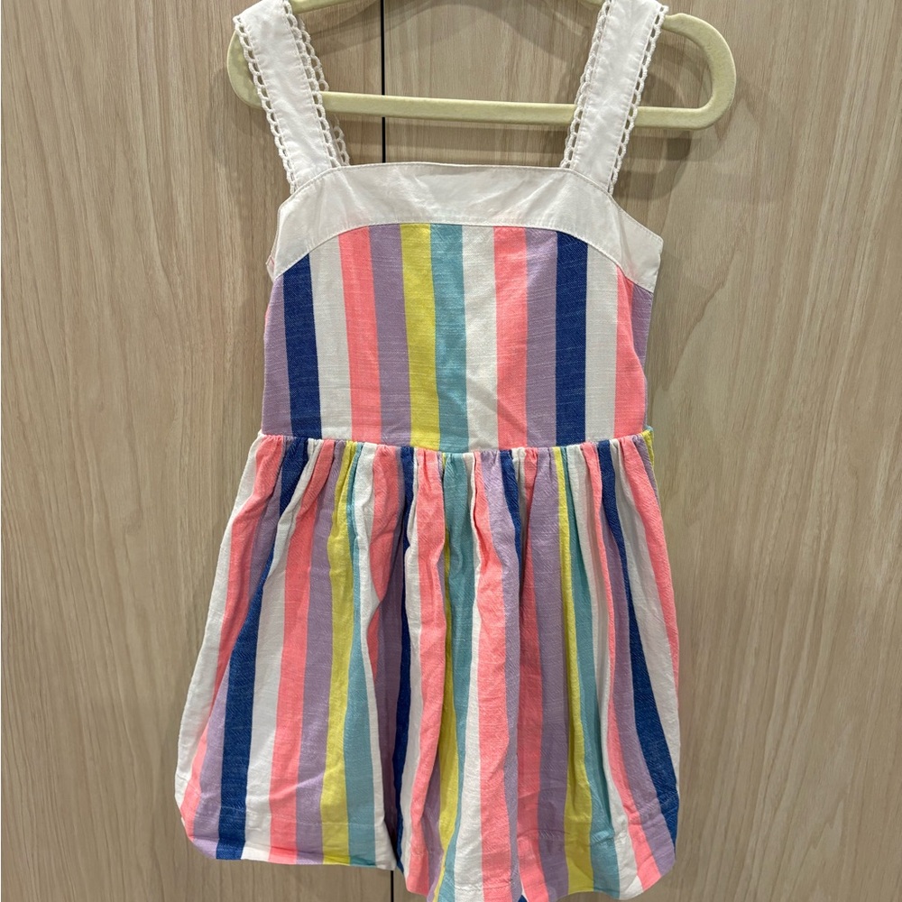Mini Boden Girls' Rainbow Stripe Cotton Sundress